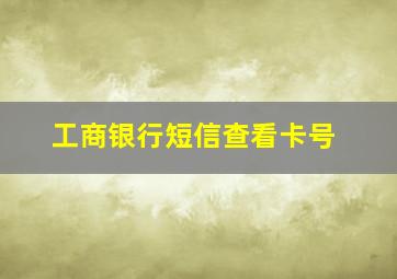 工商银行短信查看卡号