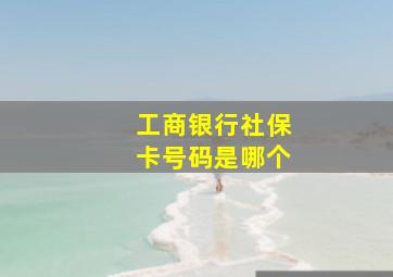 工商银行社保卡号码是哪个