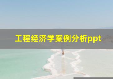 工程经济学案例分析ppt