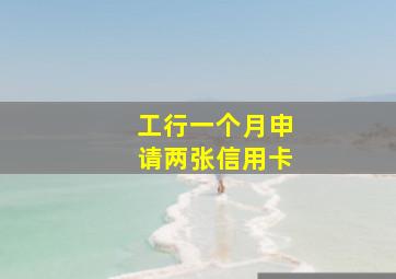 工行一个月申请两张信用卡