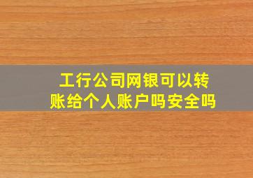 工行公司网银可以转账给个人账户吗安全吗