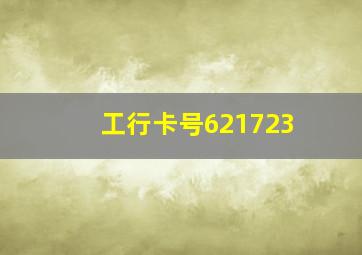 工行卡号621723