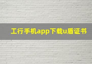 工行手机app下载u盾证书