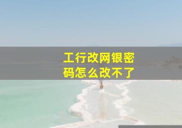 工行改网银密码怎么改不了