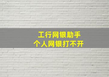 工行网银助手个人网银打不开