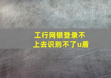 工行网银登录不上去识别不了u盾