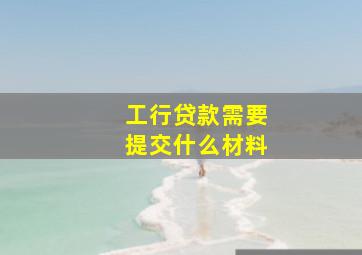 工行贷款需要提交什么材料