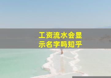 工资流水会显示名字吗知乎