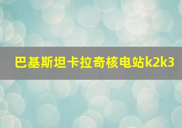 巴基斯坦卡拉奇核电站k2k3