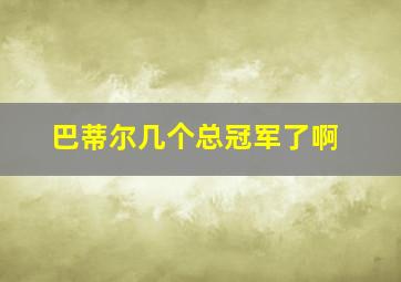 巴蒂尔几个总冠军了啊