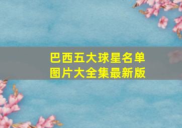 巴西五大球星名单图片大全集最新版