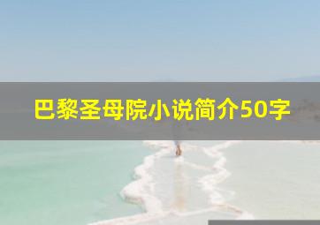 巴黎圣母院小说简介50字