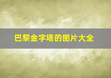 巴黎金字塔的图片大全