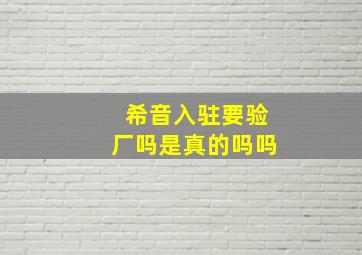 希音入驻要验厂吗是真的吗吗