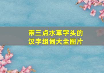 带三点水草字头的汉字组词大全图片