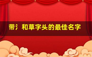 带氵和草字头的最佳名字