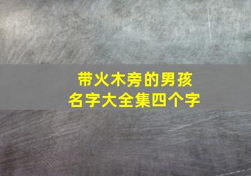 带火木旁的男孩名字大全集四个字