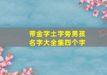 带金字土字旁男孩名字大全集四个字