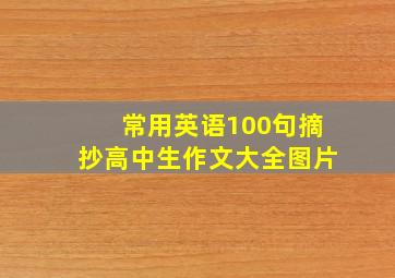 常用英语100句摘抄高中生作文大全图片