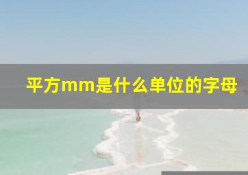 平方mm是什么单位的字母