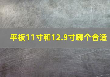 平板11寸和12.9寸哪个合适