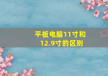 平板电脑11寸和12.9寸的区别