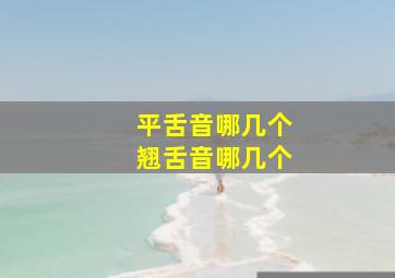 平舌音哪几个翘舌音哪几个