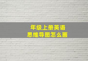 年级上册英语思维导图怎么画