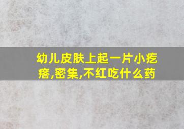 幼儿皮肤上起一片小疙瘩,密集,不红吃什么药