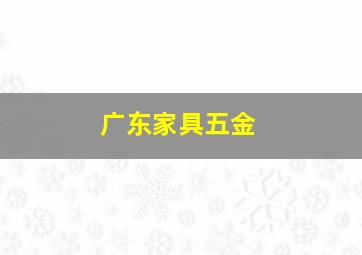 广东家具五金