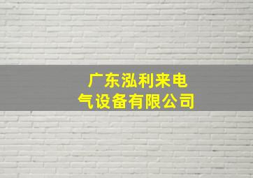 广东泓利来电气设备有限公司