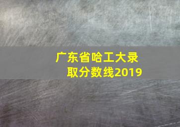 广东省哈工大录取分数线2019