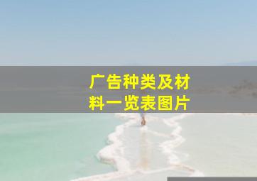 广告种类及材料一览表图片