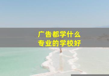 广告都学什么专业的学校好