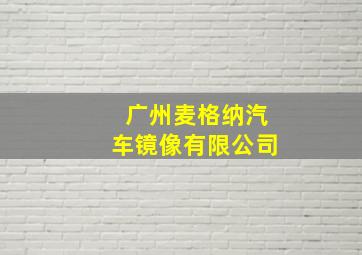 广州麦格纳汽车镜像有限公司