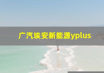 广汽埃安新能源yplus