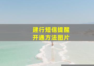 建行短信提醒开通方法图片