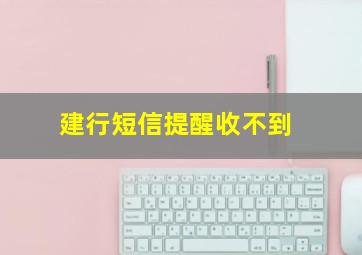 建行短信提醒收不到