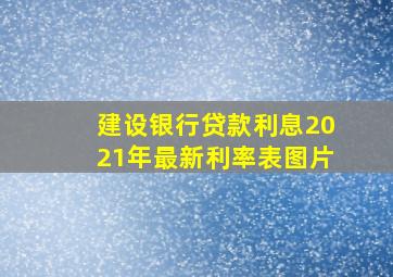 建设银行贷款利息2021年最新利率表图片