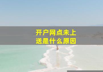 开户网点未上送是什么原因