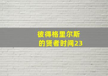 彼得格里尔斯的贤者时间23