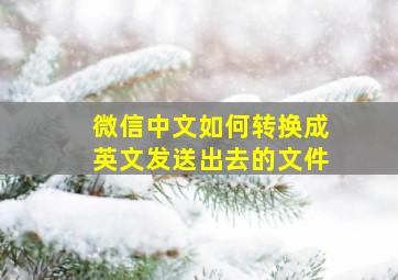 微信中文如何转换成英文发送出去的文件