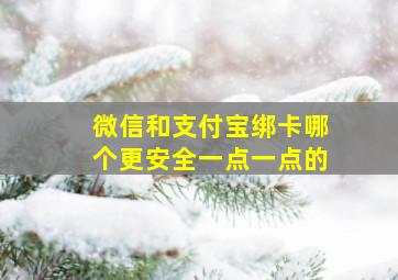 微信和支付宝绑卡哪个更安全一点一点的