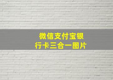 微信支付宝银行卡三合一图片