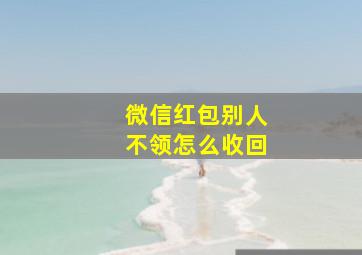 微信红包别人不领怎么收回