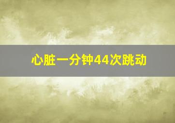 心脏一分钟44次跳动