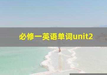 必修一英语单词unit2