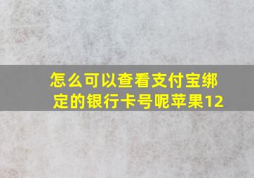 怎么可以查看支付宝绑定的银行卡号呢苹果12