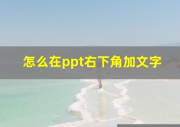 怎么在ppt右下角加文字