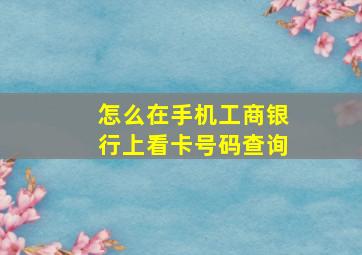 怎么在手机工商银行上看卡号码查询